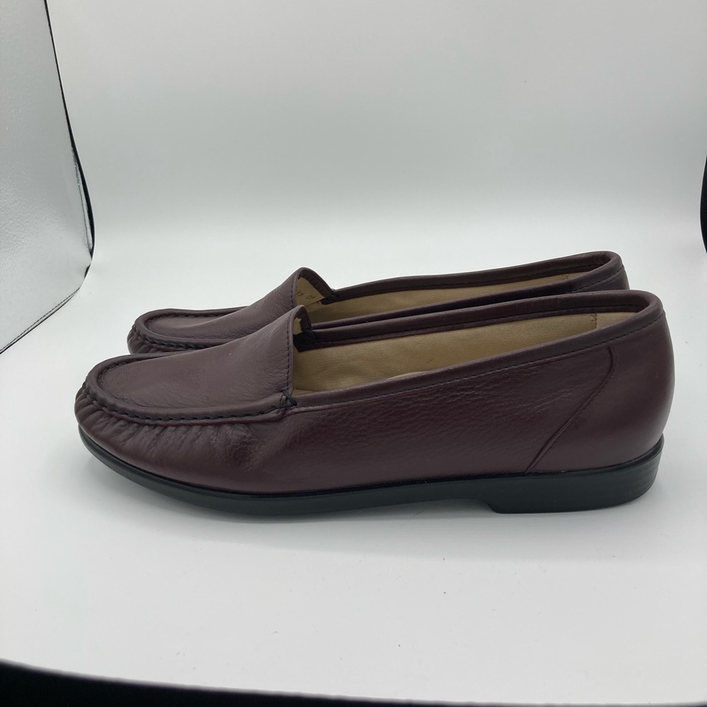 SAS Shoes Simplify Loafer Womens Size 10 Leather Burgundy Made in USA - Picture 3 of 7